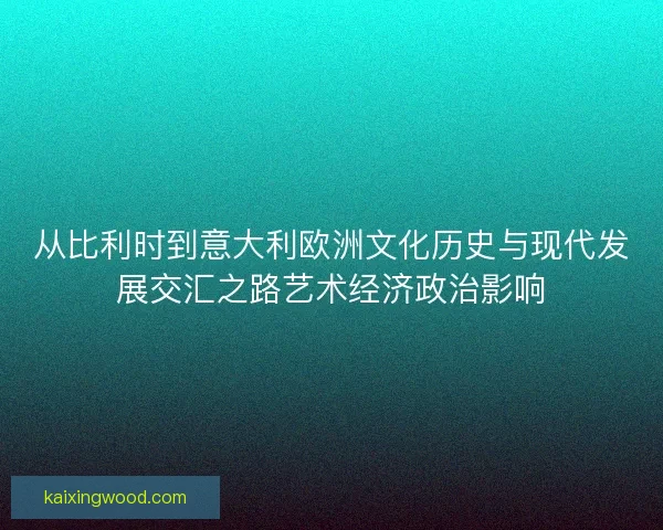 从比利时到意大利欧洲文化历史与现代发展交汇之路艺术经济政治影响